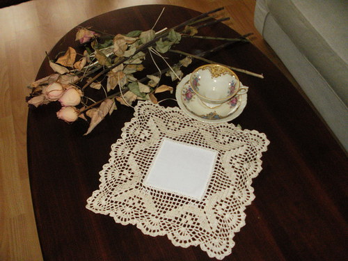 Béžová dečka čtverec — foto 1
