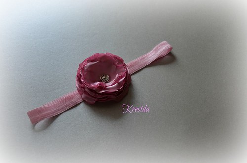 Pružná čelenka " Růžová " — foto 1