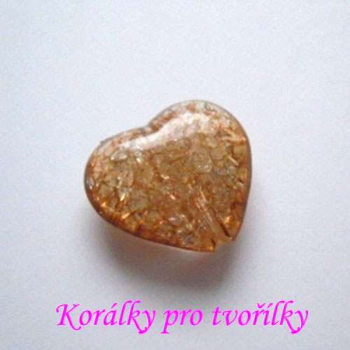 Akrylové srdce béžové 1ks/8,- Kč
