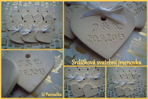 SRDÍČKO jako svatební dekorace.