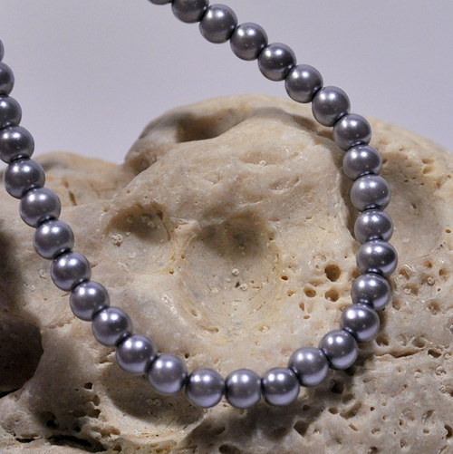 40. Voskové perle 4 mm/30ks/ silver