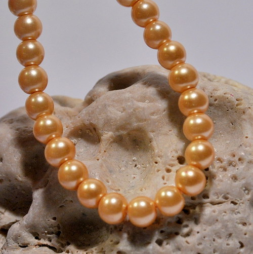 42. Voskové perle 6 mm/20ks/ gold