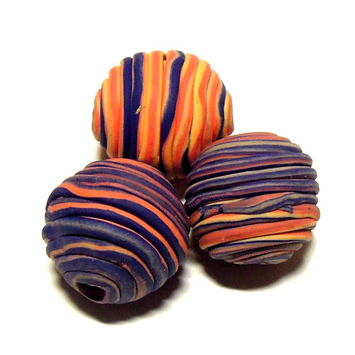 Tornádo - navy blue and peach - 14 mm