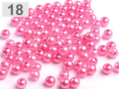 Korálky GLANCE plast kulička Ø4mm-100/ks 14,-