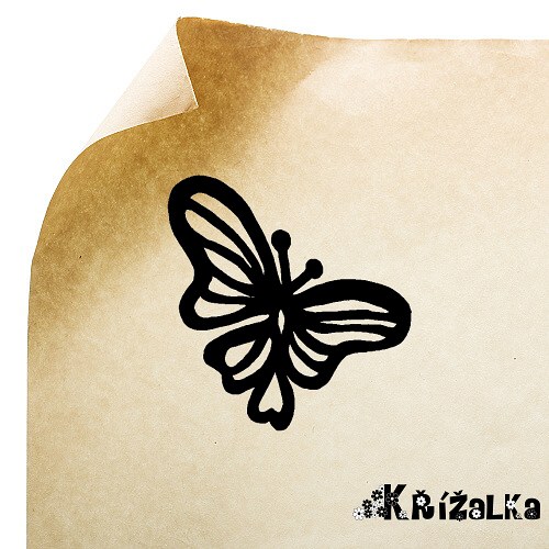 Motýlek - razítko 4,5 x 3,5 cm — foto 1