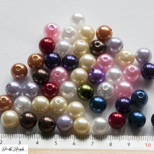 Akrylové perly - 10 mm - 30 ks