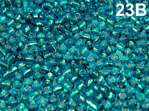 Rokajl skleněný S PRŮTAHEM 3mm 10g