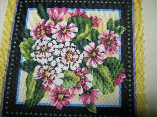 Jarní kvítí I - panel látky 9 x 9 cm — foto 1