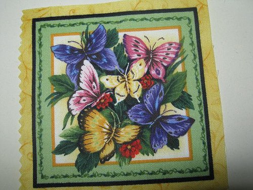 Jarní kvítí V - panel látky 9 x 9 cm — foto 1