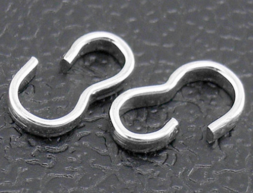 Očko dvojité 8 MINI/ stříbro/ 6x4mm/ 50ks