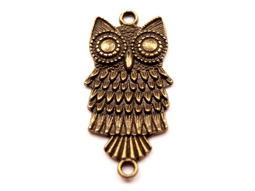 Sovička mezidíl větší - staromosaz