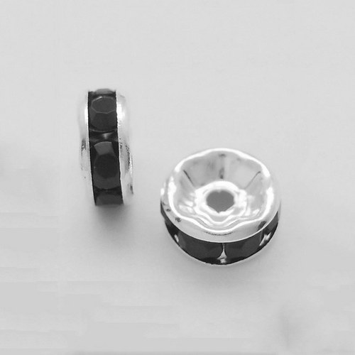 KKO2557, RONDELKA 8mm ČIERNA /5ks