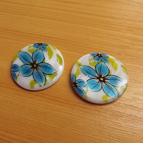 Perleťové placky 29 mm - 2 kusy