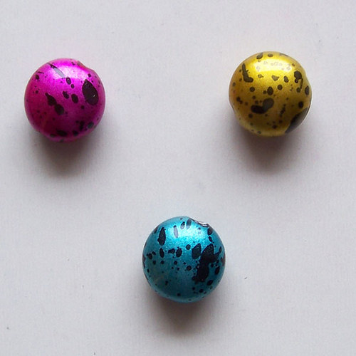 Akrylové korálky žíhanéL / růžová tm./ 14x9mm/ 6ks