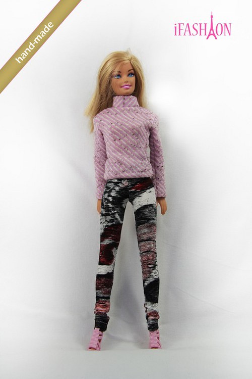 Farebné dlhé legíny pre barbie — foto 1