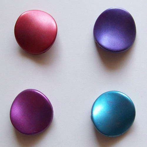 Korálky lentilka lesk MAXI/ červená / 27x7mm / 4ks