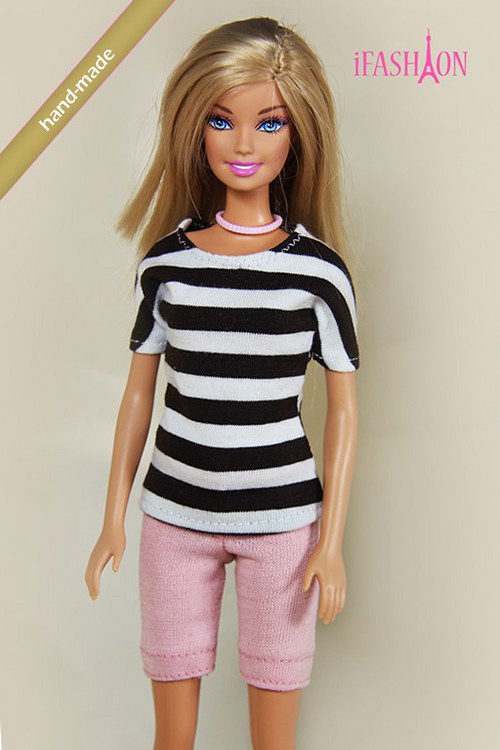 Dvojfarebné tričko pre barbie — foto 1