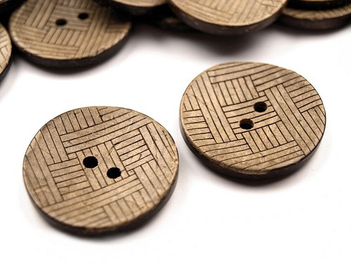 Kokosový knoflík proplétaný 30 mm (2 ks)