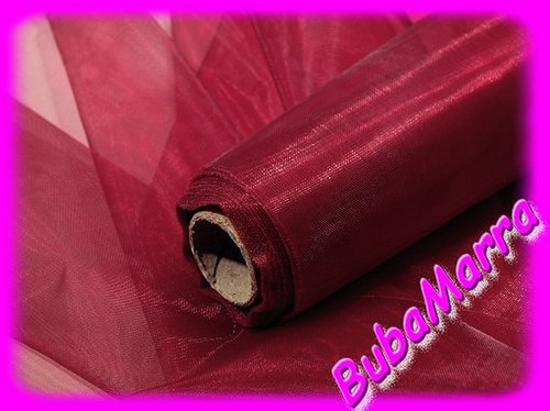 ~ ORGANZA ~ šíře 16cm ~ BORDÓ — foto 1