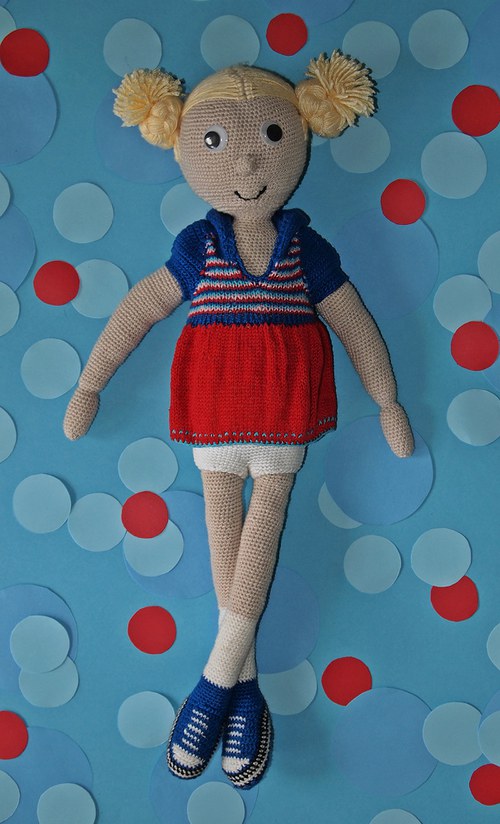 Háčkovaná panenka, panenka Nana — foto 1
