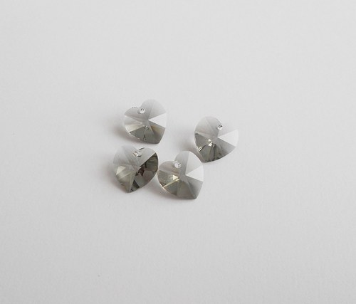 Swarovki krystal srdce 215-Black Diamond