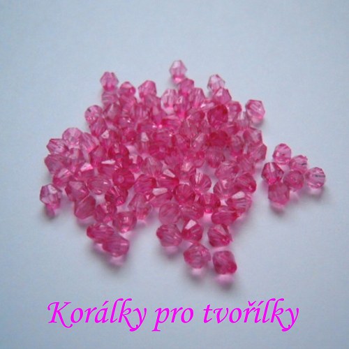 Korálky Cínovky fuchsiové 4mm/50ks
