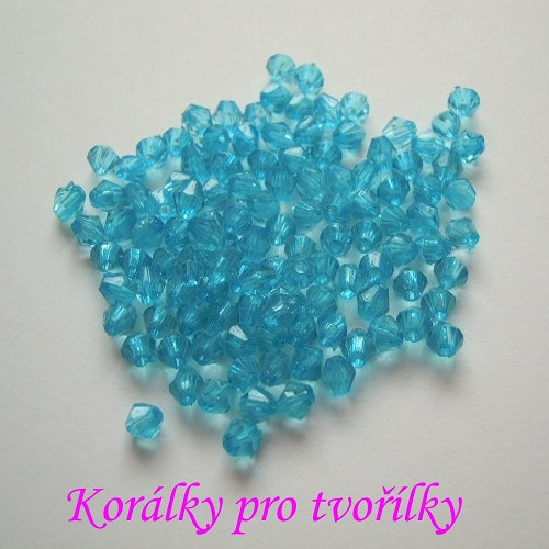Korálky Cínovky modré 4mm/50ks