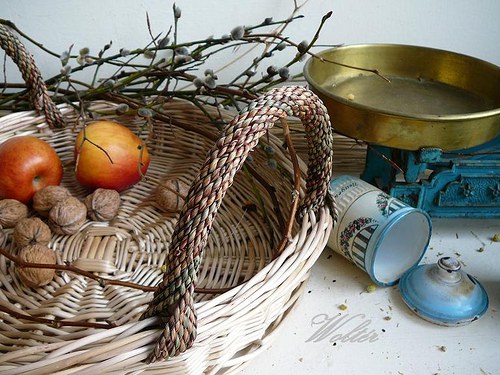 Mísa, ošatka či košík - bílé proutí — foto 1
