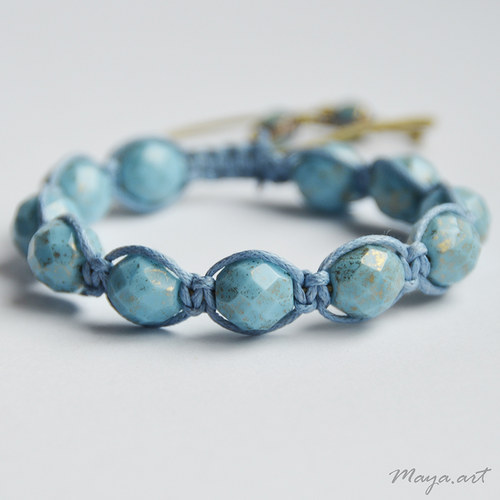 Modrý náramek "MACRAME BRACELET" — foto 1