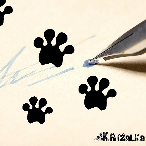 Tlapka - razítko 2,5 x 2,5 cm — foto 1
