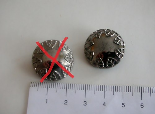 Skleněný knoflík - 1 ks — foto 1