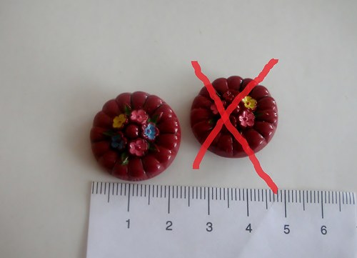 Skleněný knoflík - 1 ks — foto 1