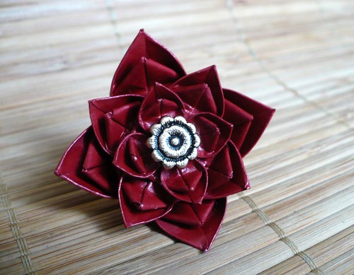 Prsten Origami kvítky — foto 1