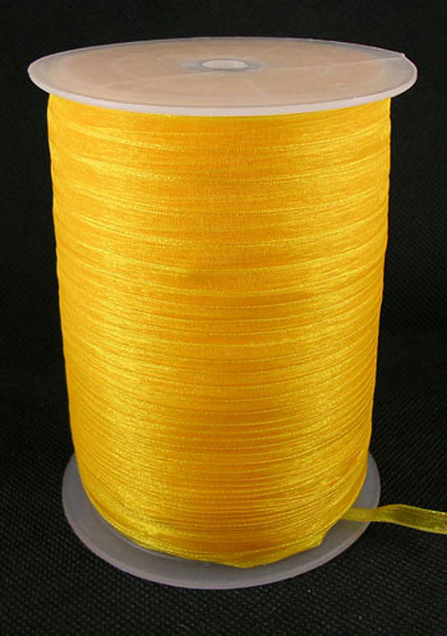 Stuha šifonová / 6mm / oranžová sv./ 10m