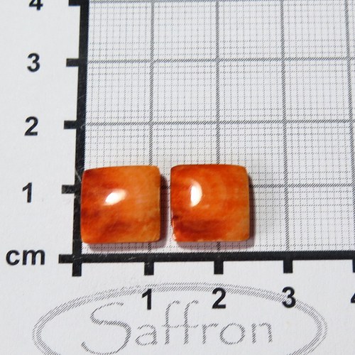 Spondylus - kabošon; pár č.01 — foto 1