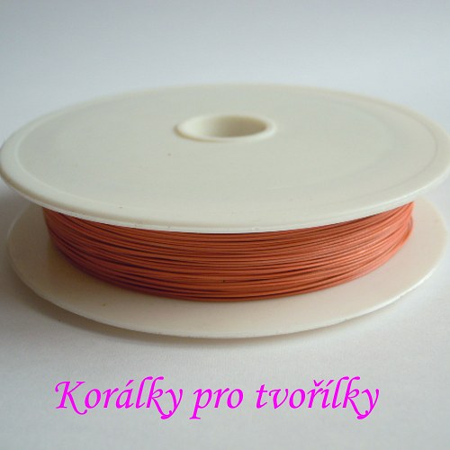 Lososové nylonové lanko průměr 0,38 mm - 1m