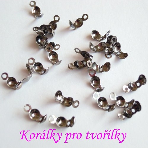 Kalota, barva černá - oxidovaná 100ks / 25,-