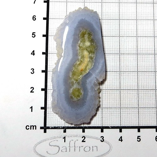 Modrý chalcedon - řez krápníkem č.1 — foto 1