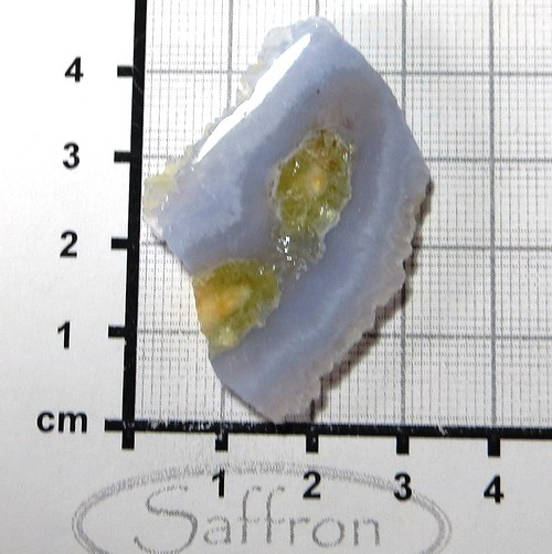 Modrý chalcedon - řez krápníkem č.4 — foto 1