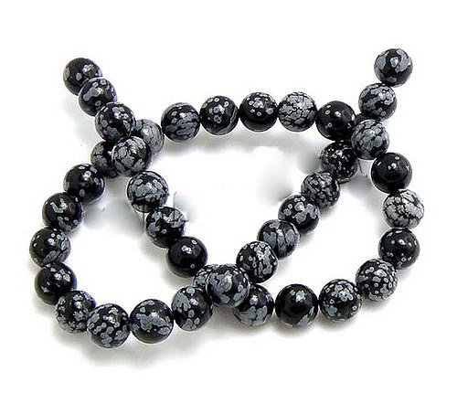 Obsidián Sněžný 6mm - 3ks — foto 1