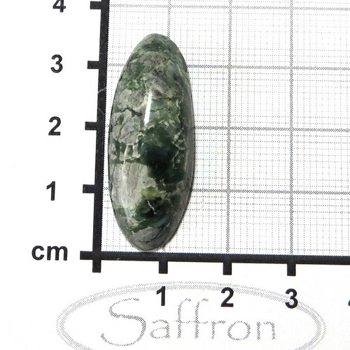 Serpentinit s živcem, kabošon č.5 — foto 1