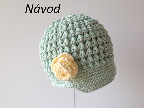 Návod na háčkovanú čiapku 3