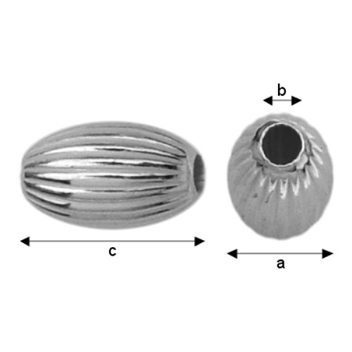 Korálek stříbro Ag 925/1000, 2 kusy