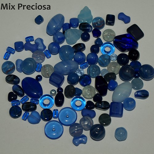Mix korálků Preciosa-modrý-M5 — foto 1
