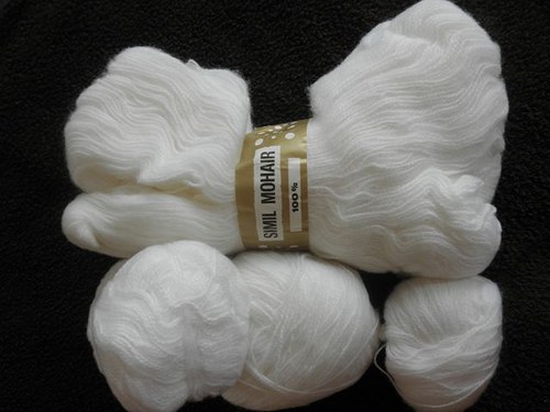 MOHAIR 100g BÍLÁ — foto 1
