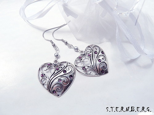 Big Heart With Swarovski Amethyst — foto 1