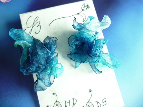Orchidea - puzetové náušnice - ocel — foto 1