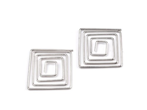Kosočtverec - platina - 20 x20mm - 1 kus