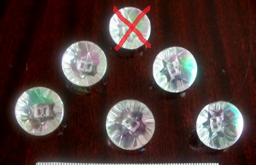 Skleněné knoflíky - sada 5 ks — foto 1