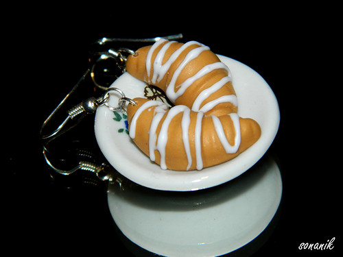 Náušnice croissant — foto 1